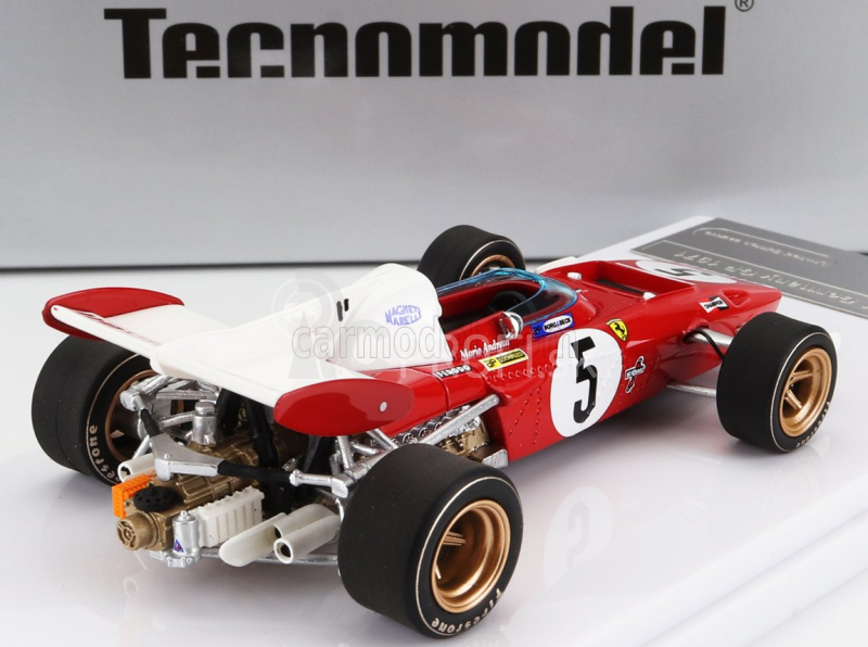 Tecnomodel Ferrari F1 312b2 N 5 4th Germany Gp 1971 M.andretti 1:43 červená biela