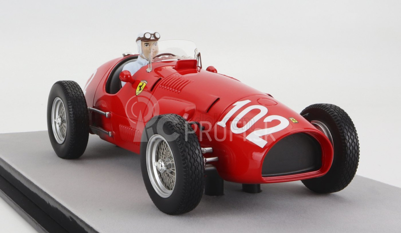 Tecnomodel Ferrari F1 500 F2 N 102 Nurburgring Gp (s figúrkou pilota) 1952 Nino Farina 1:18 červená