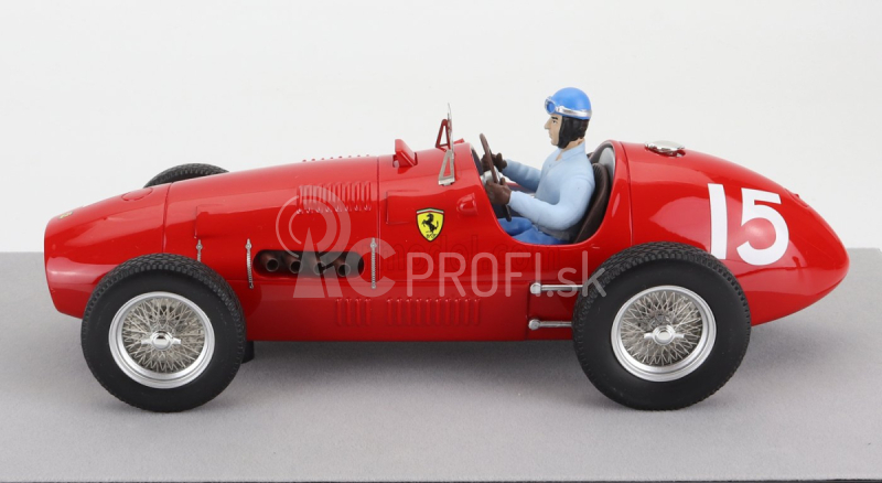 Tecnomodel Ferrari F1 500 F2 N 15 Winner British Gp Alberto Ascari (s figúrkou pilota) 1952 Majster sveta 1:18 Červená