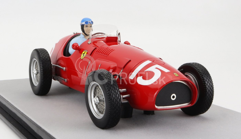 Tecnomodel Ferrari F1 500 F2 N 15 Winner British Gp Alberto Ascari (s figúrkou pilota) 1952 Majster sveta 1:18 Červená