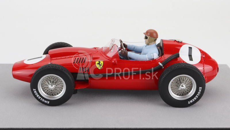 Tecnomodel Ferrari F1 Dino 246 N 1 Winner British Gp (s figúrkou pilota) 1958 Peter Collins 1:18 Red