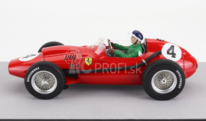 Tecnomodel Ferrari F1 Dino 246 N 4 Winner French Gp Mike Hawthorn (s figúrkou pilota) Majster sveta 1958 1:18 Červená