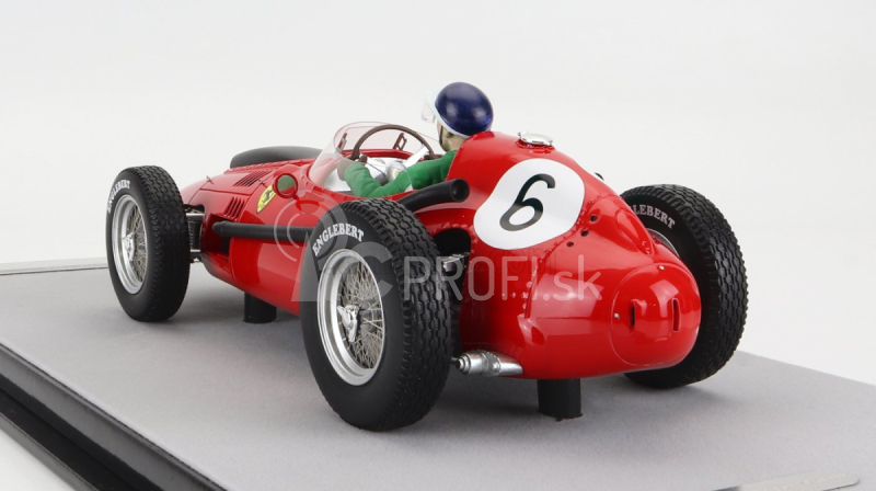 Tecnomodel Ferrari F1 Dino 246 N 6 Marocco Gp Mike Hawthorn (s figúrkou pilota) Majster sveta 1958 1:18 Červená