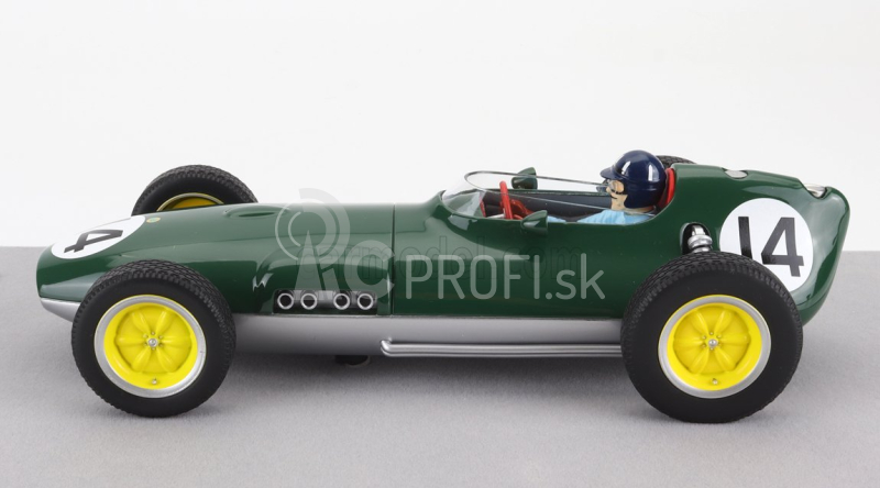 Tecnomodel Lotus F1 16 N 14 Dutch Gp (s figúrkou pilota) 1959 Graham Hill 1:18 British Racing Green Silver