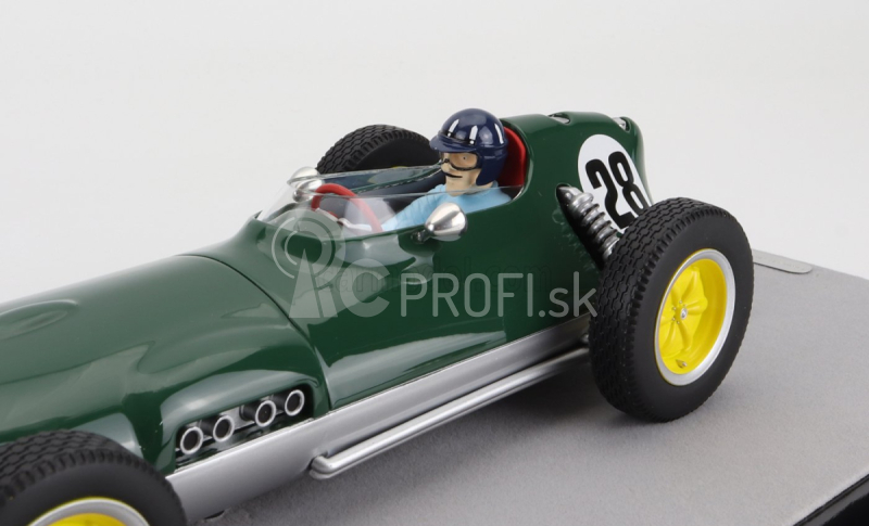 Tecnomodel Lotus F1 16 N 28 British Gp Aintree (s figúrkou pilota) 1959 Graham Hill 1:18 British Racing Green Silver