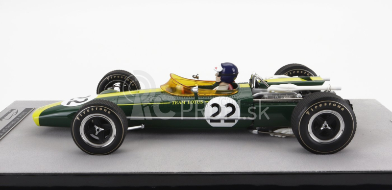 Tecnomodel Lotus F1 43 Team Lotus N 22 Monza Italy Gp (s figúrkou pilota) 1966 Jim Clark 1:18 British Racing Green Yellow