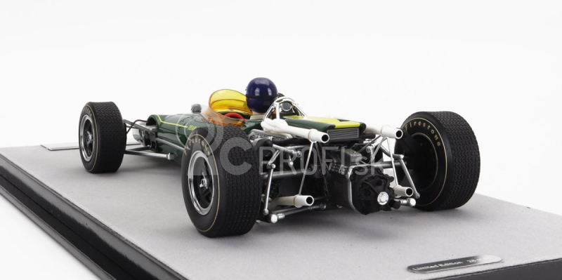 Tecnomodel Lotus F1 43 Team Lotus N 22 Monza Italy Gp (s figúrkou pilota) 1966 Jim Clark 1:18 British Racing Green Yellow