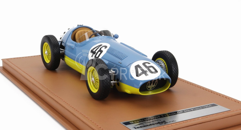 Tecnomodel Maserati F1 250f N 46 4th French Gp 1954 Prince Bira 1:18 Blue Yellow