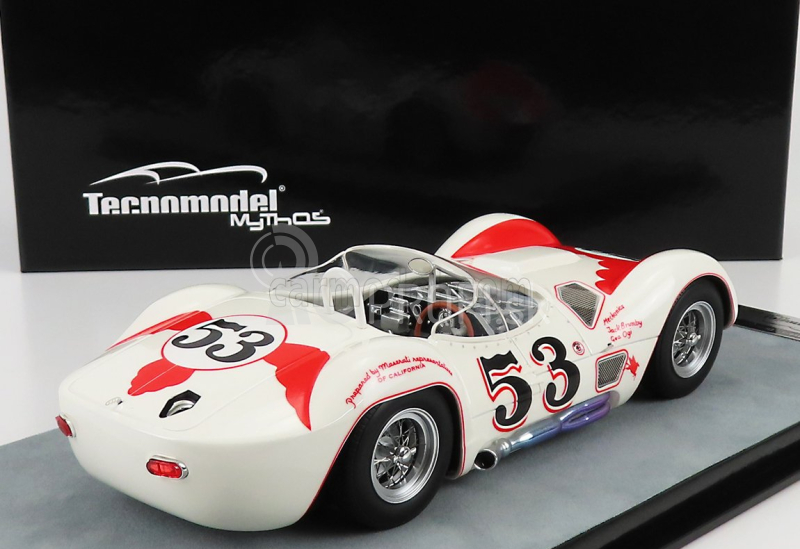 Tecnomodel Maserati Tipo 61 Birdcage N 53 Víťaz Riverside Time Gp 1960 Bill Krause 1:18 Biela červená