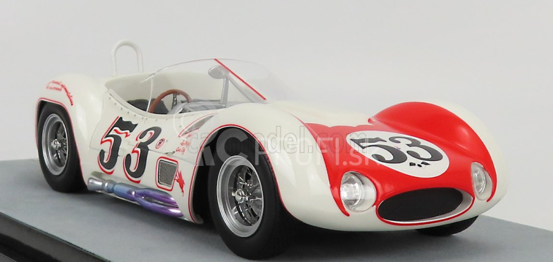 Tecnomodel Maserati Tipo 61 Birdcage N 53 Víťaz Riverside Time Gp 1960 Bill Krause 1:18 Biela červená