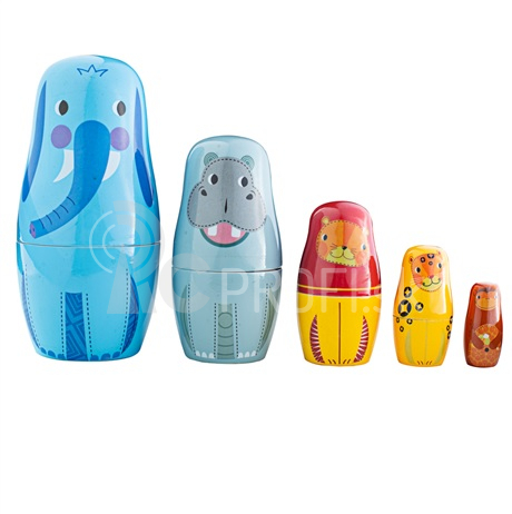 Tidlo Matryoshka zvieratá z džungle