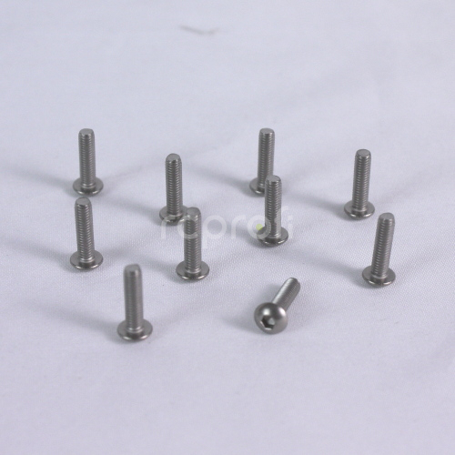 Titánová inbusová skrutka s polguľovou hlavou M3x10 mm (10)