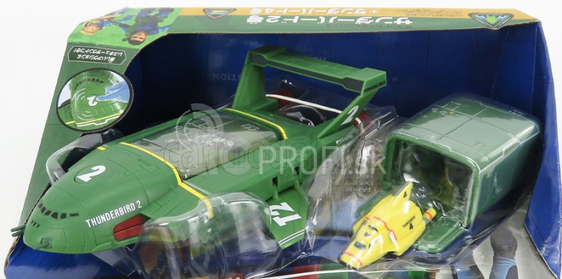 Tomica G.anderson Thunderbirds - Thunderbird 4 cm. 5.0 - Thunderbird 2 cm. 18.0 1:36 Zelená žltá