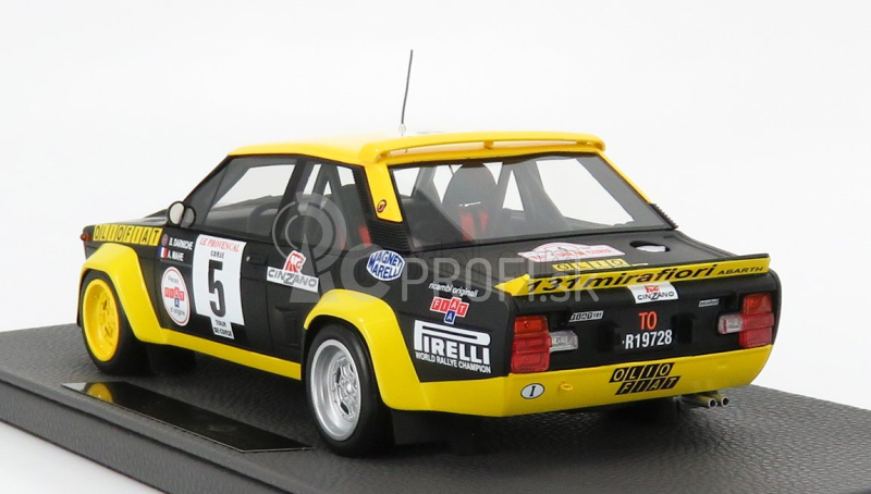 Topmarques Fiat 131 Abarth N 5 Winner Rally Tour De Corse 1977 B.darniche - A.mahe 1:18 Modro-žltá