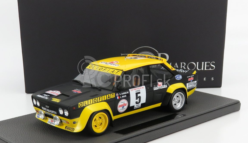 Topmarques Fiat 131 Abarth N 5 Winner Rally Tour De Corse 1977 B.darniche - A.mahe 1:18 Modro-žltá