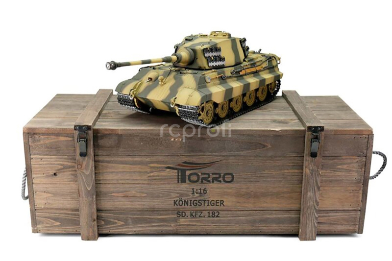 TORRO tank 1/16 RC Königstiger viacfarebná kamufláž - IR - Smoke