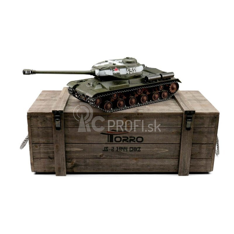 TORRO tank PRO 1/16 RC IS-2 1944 zelená kamufláž – infra IR – dym z hlavne