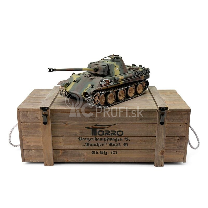 TORRO tank PRO 1/16 RC Panther G viacfarebná kamufláž – infra IR – servo