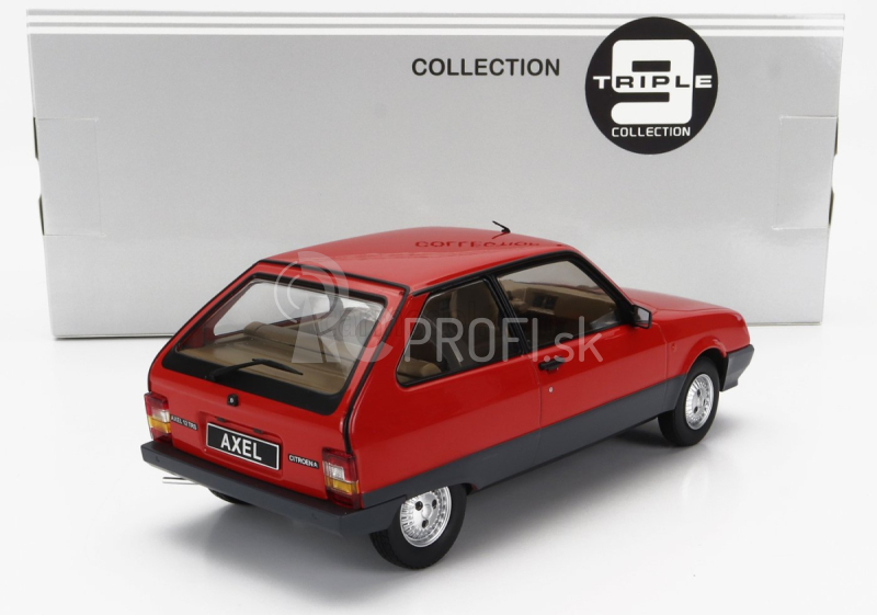 Triple9 Citroen Axel 12 Trs 1990 1:18 Červená sivá