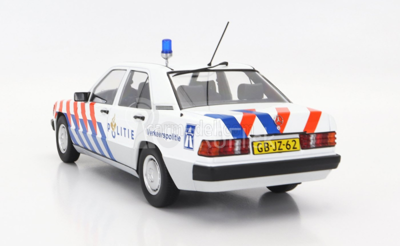 Triple9 Mercedes benz 190e (w201) N 67 Police Dutch 1993 1:18 Biela modrá červená