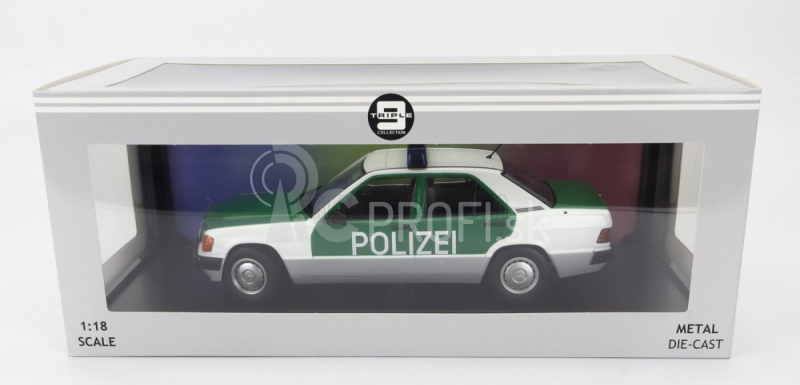 Triple9 Mercedes benz 190e (w201) Polizei Nemecko 1993 1:18 Bielozelený