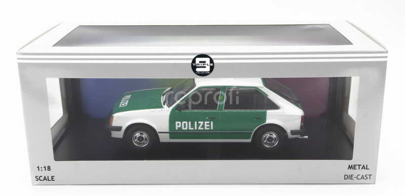 Triple9 Opel Kadett D Polizei Police 1984 1:18 Bielozelený