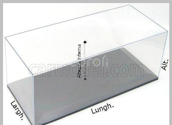 Triple9 Vetrina display box Lungh.lenght Cm 35.5 X Largh.width Cm 15.7 X Alt.height Cm 15.8 (altezza Interna Cm 13.5) - Luci Funzionanti Led 1:18 Plastic Display