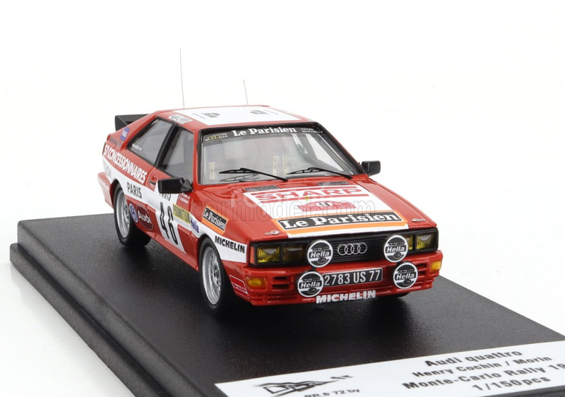 Trofeu Audi Quattro (nočná verzia) N 46 Rally Montecarlo 1982 Henry Cochin - Morin 1:43 Červená biela