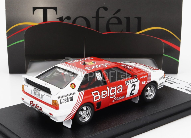 Trofeu Audi Quattro (nočná verzia) Team Belga N 2 Winner Rally Boucles De Spa 1983 Marc Duez - Willy Lux 1:43 Červená Biela