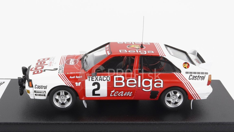 Trofeu Audi Quattro (nočná verzia) Team Belga N 2 Winner Rally Boucles De Spa 1983 Marc Duez - Willy Lux 1:43 Červená Biela