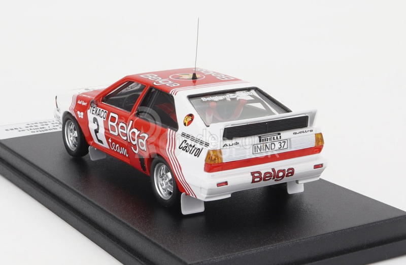 Trofeu Audi Quattro (nočná verzia) Team Belga N 2 Winner Rally Boucles De Spa 1983 Marc Duez - Willy Lux 1:43 Červená Biela