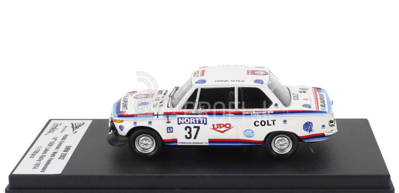 Trofeu BMW 2002 (nočná verzia) N 37 Rally 1000 Lakes 1974 Heikki Enomaa - Matti Hankavaara 1:43 Biela modrá červená