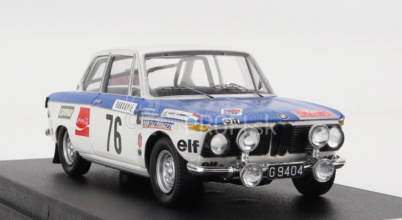 Trofeu BMW 2002 Ti (nočná verzia) N 76 Rally Montecarlo 1973 A.kridel - J.brandenburger 1:43 Modrá Biela