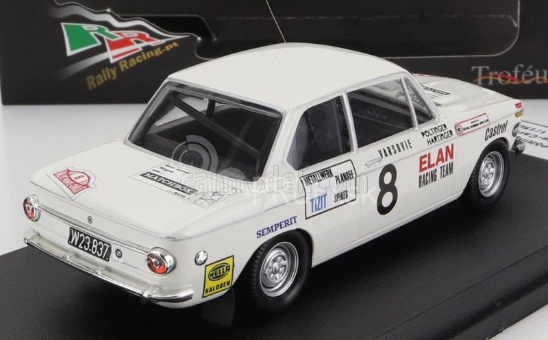 Trofeu BMW 2002 Ti (nočná verzia) N 8 Rally Montecarlo 1971 W.poltinger - H.hartinger 1:43 Biela