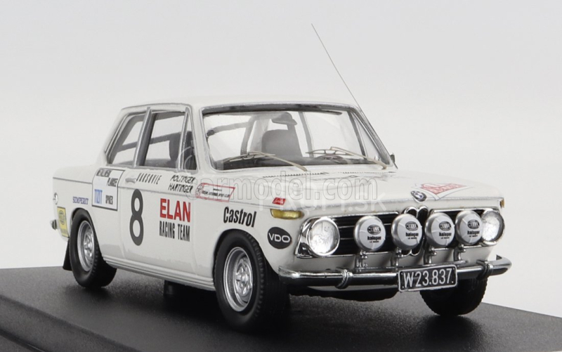 Trofeu BMW 2002 Ti (nočná verzia) N 8 Rally Montecarlo 1971 W.poltinger - H.hartinger 1:43 Biela