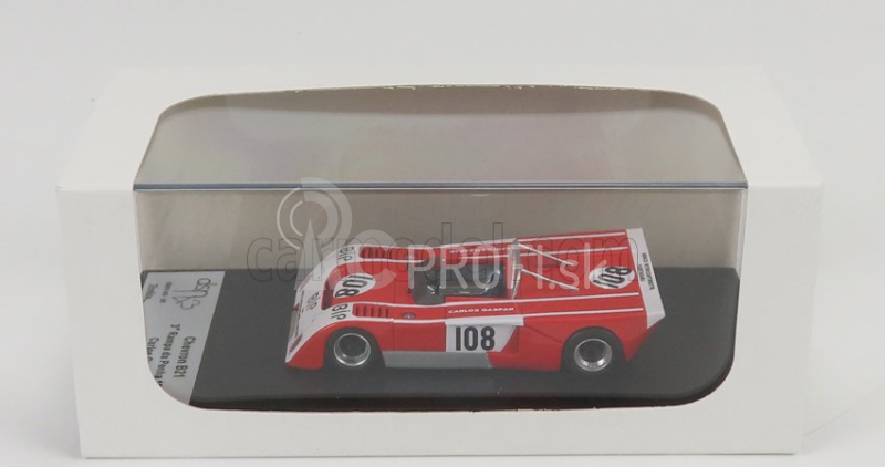 Trofeu Chevron B21 N 108 3. Rampa De Penha 1972 C.gaspar 1:43 červená biela