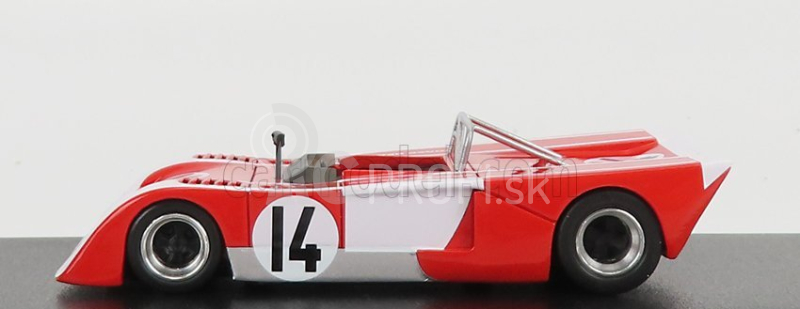 Trofeu Chevron B21 N 14 Víťaz 6h Nova Lisboa 1972 C.santos - R.heavens 1:43 Červená biela