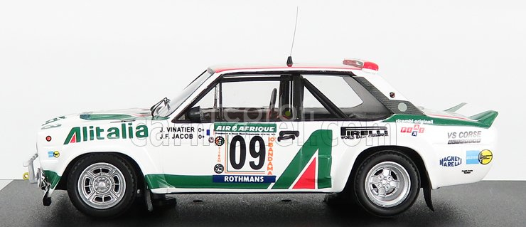 Trofeu Fiat 131 Abarth Alitalia N 09 Rally Bandama 1978 J.vinatier - J.f.jacob 1:43 Biela červená zelená