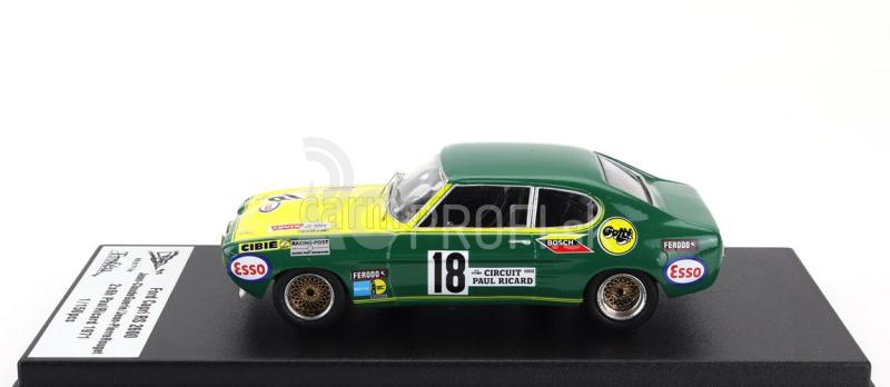 Trofeu Ford england Capri Rs 2600 N 18 2x6h Paul Ricard 1971 Jean Claude Guerie - Jean Pierre Rouget 1:43 Zelenožltá