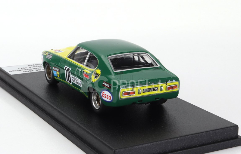 Trofeu Ford england Capri Rs 2600 N 18 2x6h Paul Ricard 1971 Jean Claude Guerie - Jean Pierre Rouget 1:43 Zelenožltá