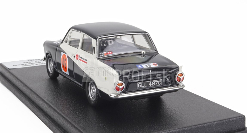 Trofeu Ford england Cortina Lotus (nočná verzia) N 46 Rac Rally Lombard 1968 Chris Sciater - Martin Holmes 1:43 Čierna biela