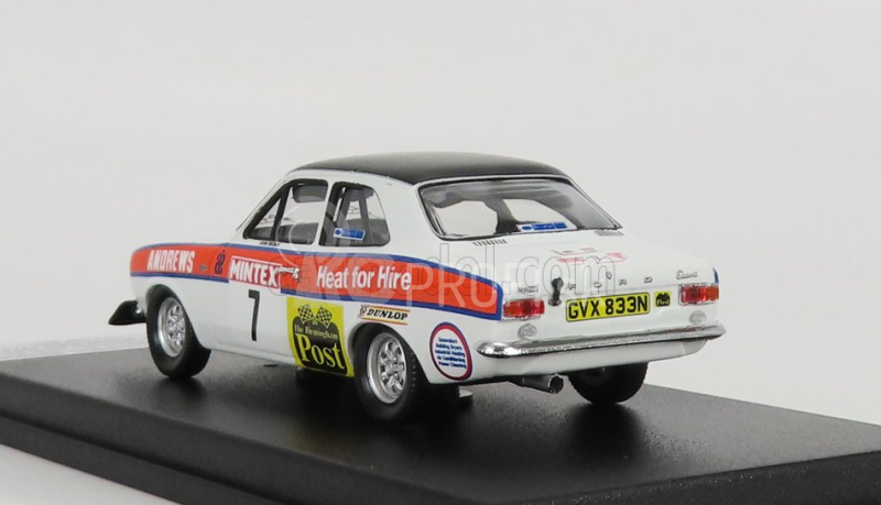 Trofeu Ford england Escort Mk1 Rs2000 (nočná verzia) N 7 Rally Mintex 1975 R.brookes - J.brown 1:43 Biela čierna oranžová