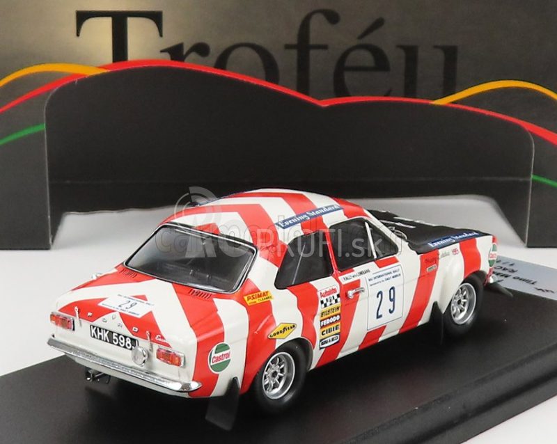 Trofeu Ford england Escort Mki N 29 Rally Rac Lombard (nočná verzia) 1970 T.makinen 1:43 Biela červená čierna