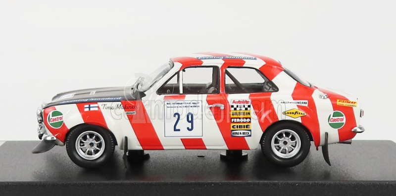 Trofeu Ford england Escort Mki N 29 Rally Rac Lombard (nočná verzia) 1970 T.makinen 1:43 Biela červená čierna