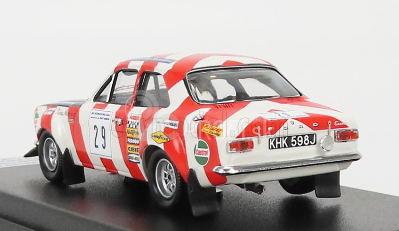 Trofeu Ford england Escort Mki N 29 Rally Rac Lombard (nočná verzia) 1970 T.makinen 1:43 Biela červená čierna