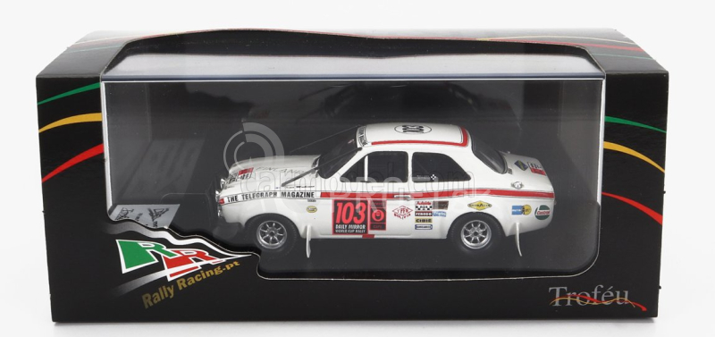 Trofeu Ford england Escort Mki (nočná verzia) N 103 Rally London - Mexico 1970 T.makinen - G.staepelaere 1:43 Biela červená