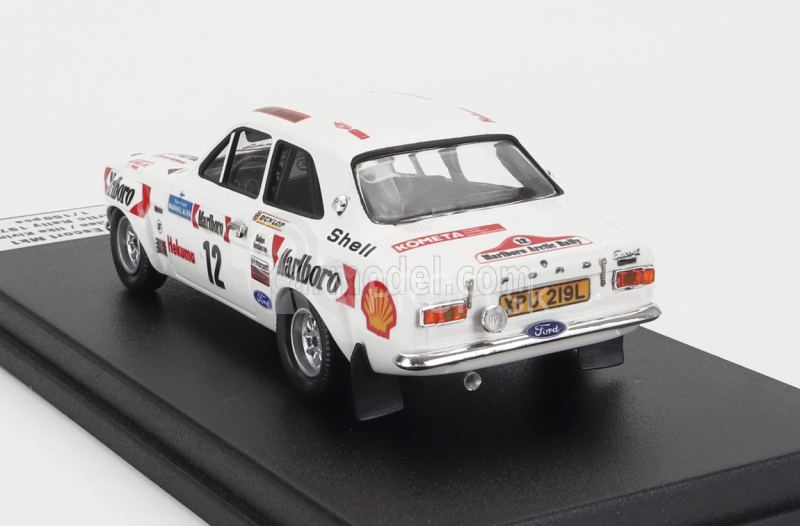 Trofeu Ford england Escort Mki (nočná verzia) N 12 4th Rally Artic 1974 Markku Alen - Ilkka Kivimaki 1:43 Biela