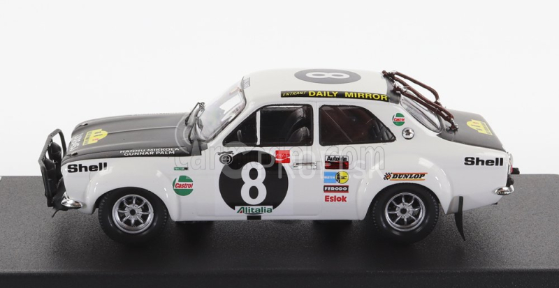 Trofeu Ford england Escort Mki (nočná verzia) N 8 Rally East African Safari 1971 H.mikkola - G.palm 1:43 Biela matná čierna