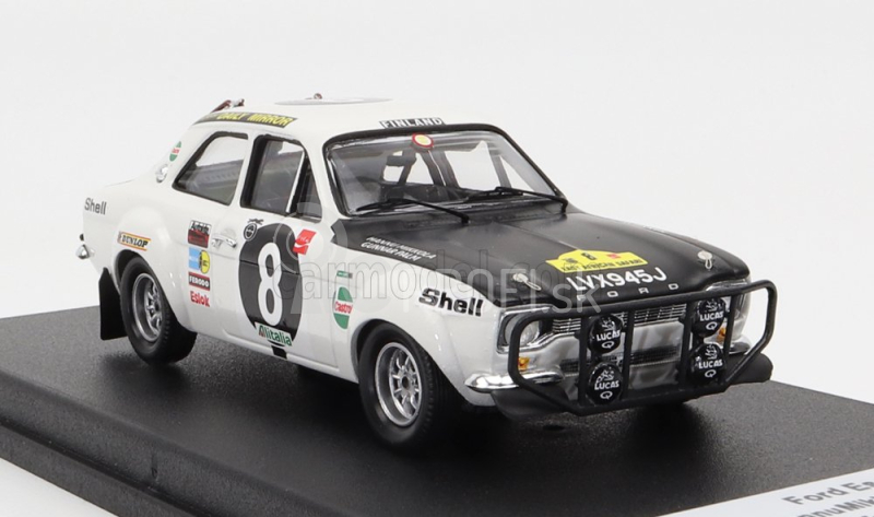 Trofeu Ford england Escort Mki (nočná verzia) N 8 Rally East African Safari 1971 H.mikkola - G.palm 1:43 Biela matná čierna