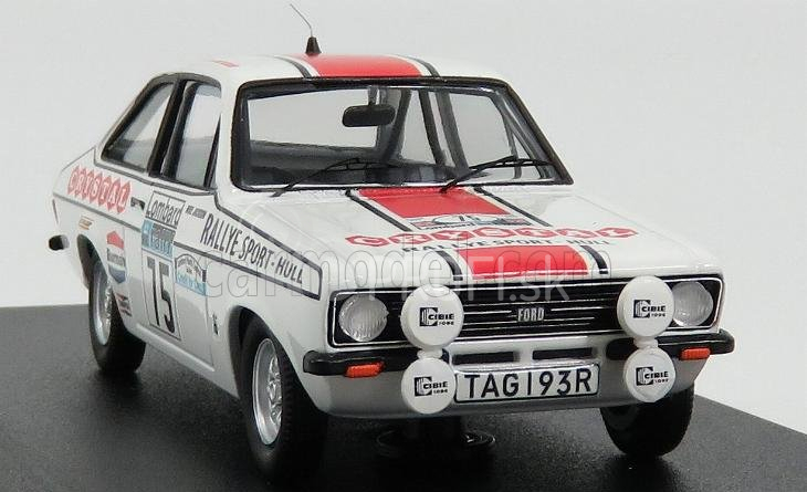 Trofeu Ford england Escort Mkii N 75 Rac Rally 1977 M.jackson - S.howard 1:43 Biela červená